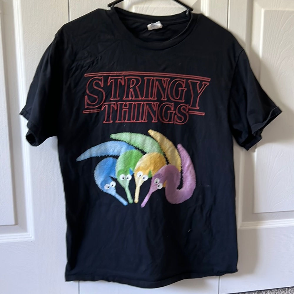 Stranger / Stringy Things Funny Tee - image 1